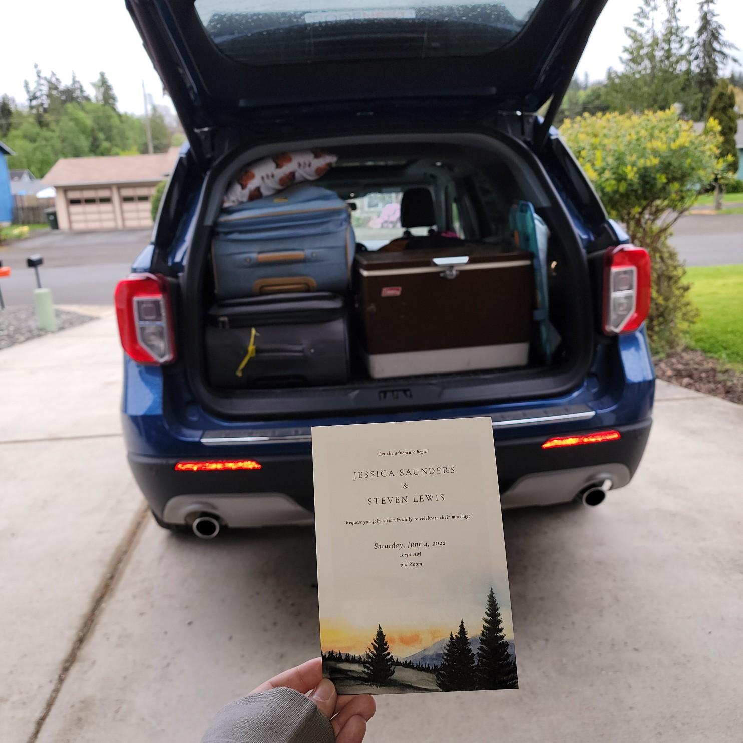 All packed up and ready to hit the road!