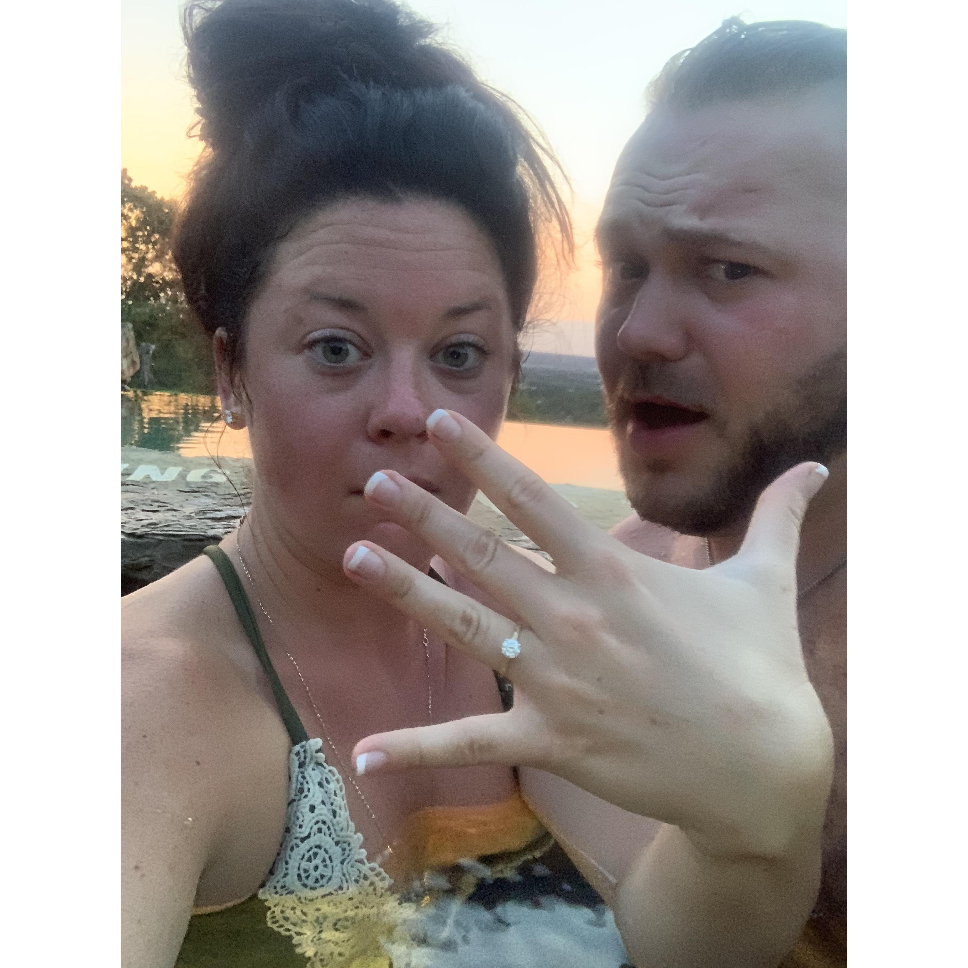 Parker popped the question!
