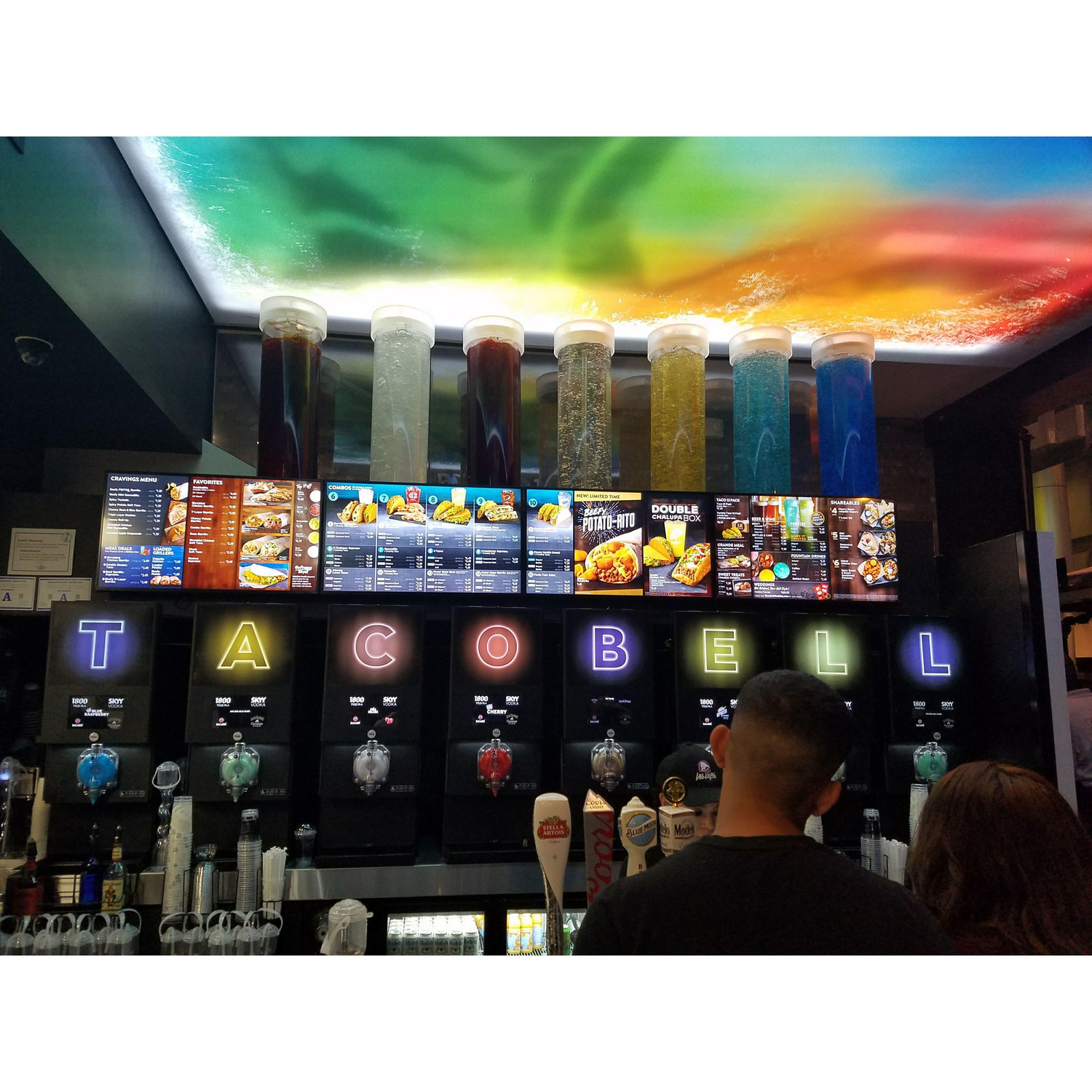 Our first Taco Bell Cantina experience (kind of a big deal) Las Vegas Strip 8.14.17