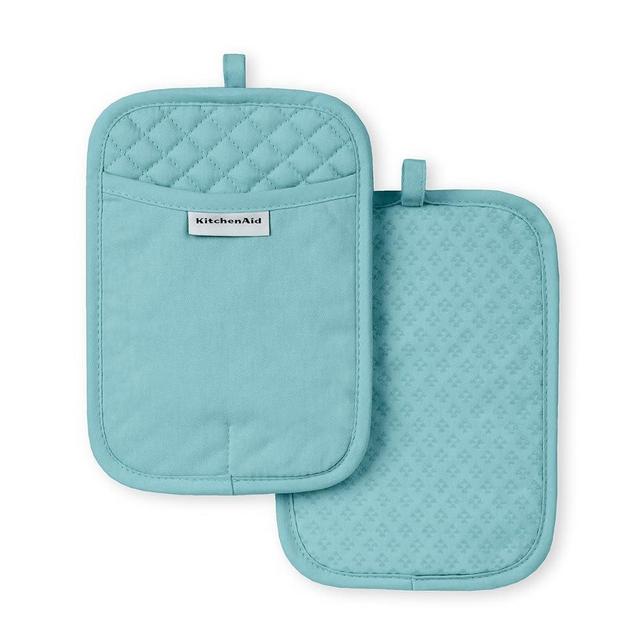 KitchenAid Asteroid Pot Holder 2-Pack Set, Mineral Water, 7"x10"