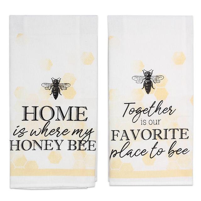Together is Favorite Place Home is Where my Honey Bee Kitchen Tea Towel Set of 2