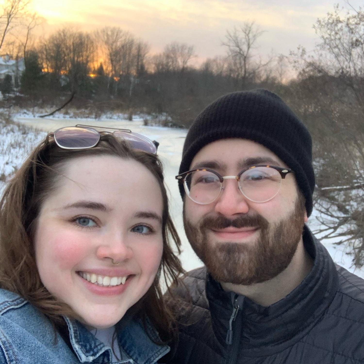 Walking on a frigid day at Brunswick Lake Park. Brunswick, December 2024.