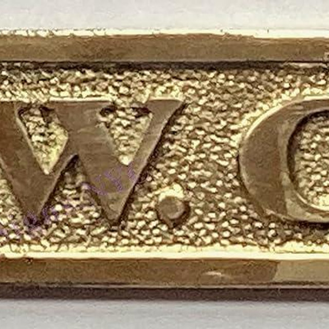 BRASS W.C. DOOR SIGN (BRASS, 3.75 X 1.25 INCH)