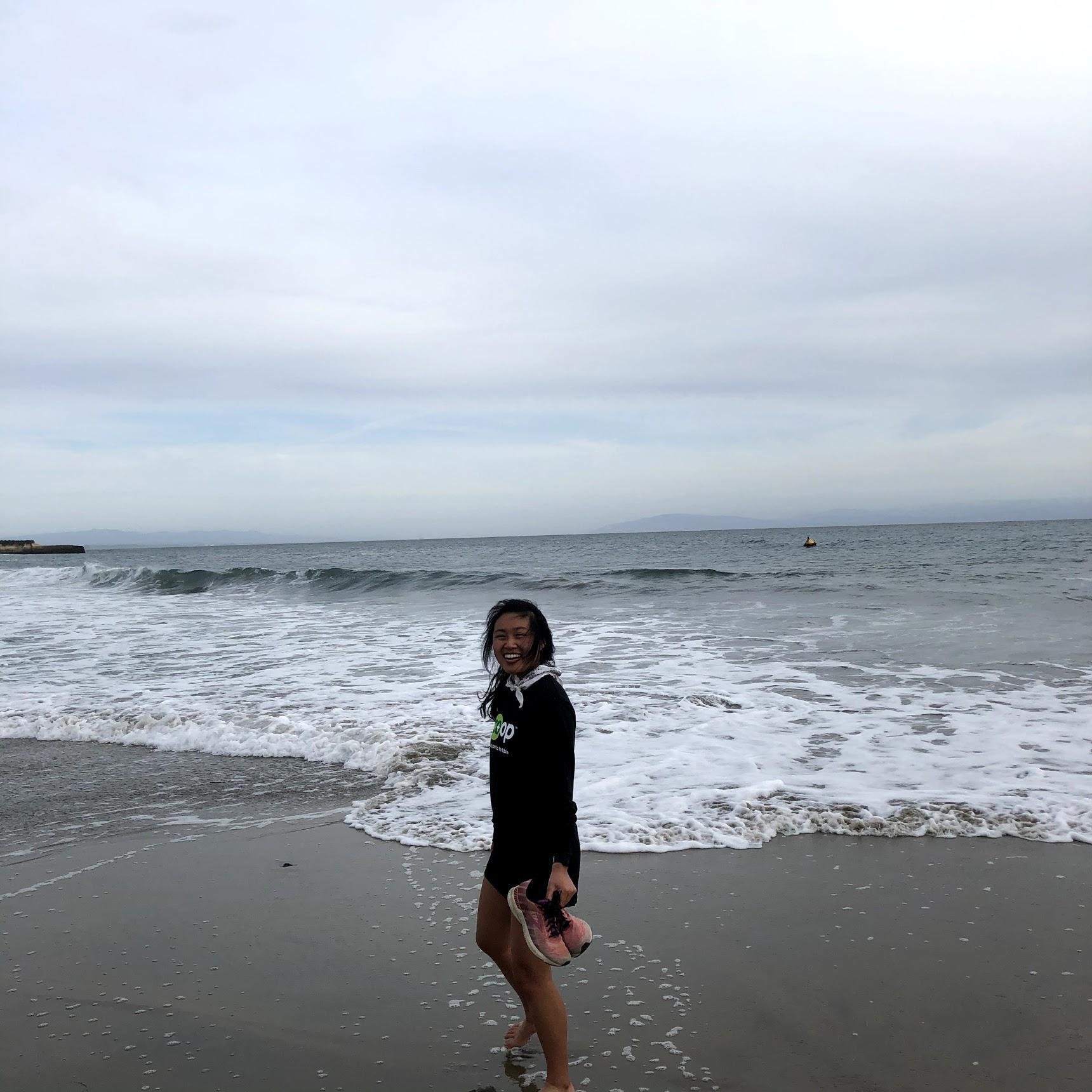 We lived in Santa Cruz for 3 months and went to the beach every day for barefoot jogs and doggy playdates.
