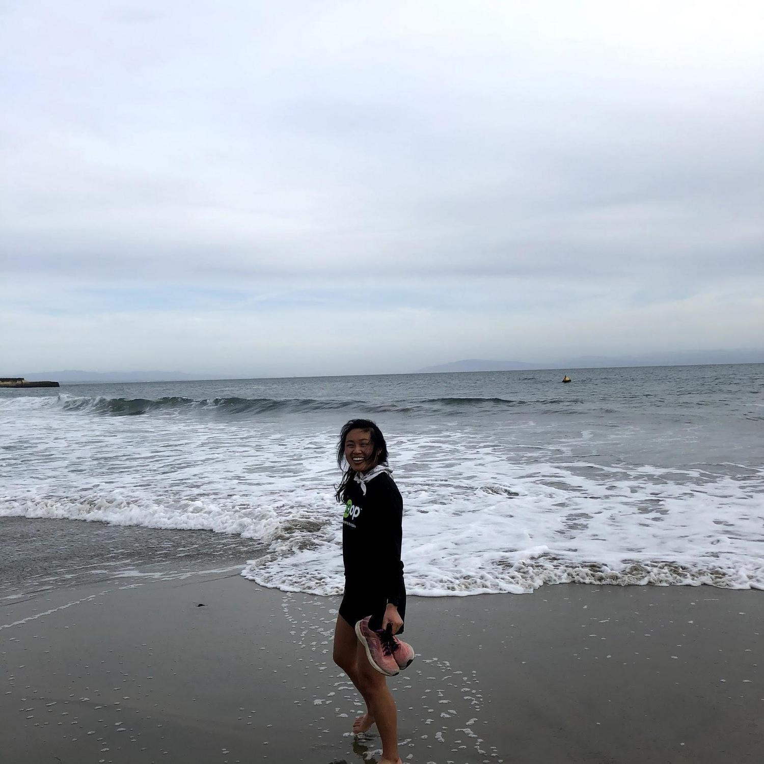 We lived in Santa Cruz for 3 months and went to the beach every day for barefoot jogs and doggy playdates.