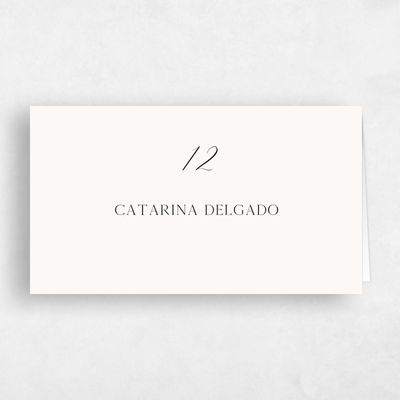 Beige Wedding Place Card - Brixen