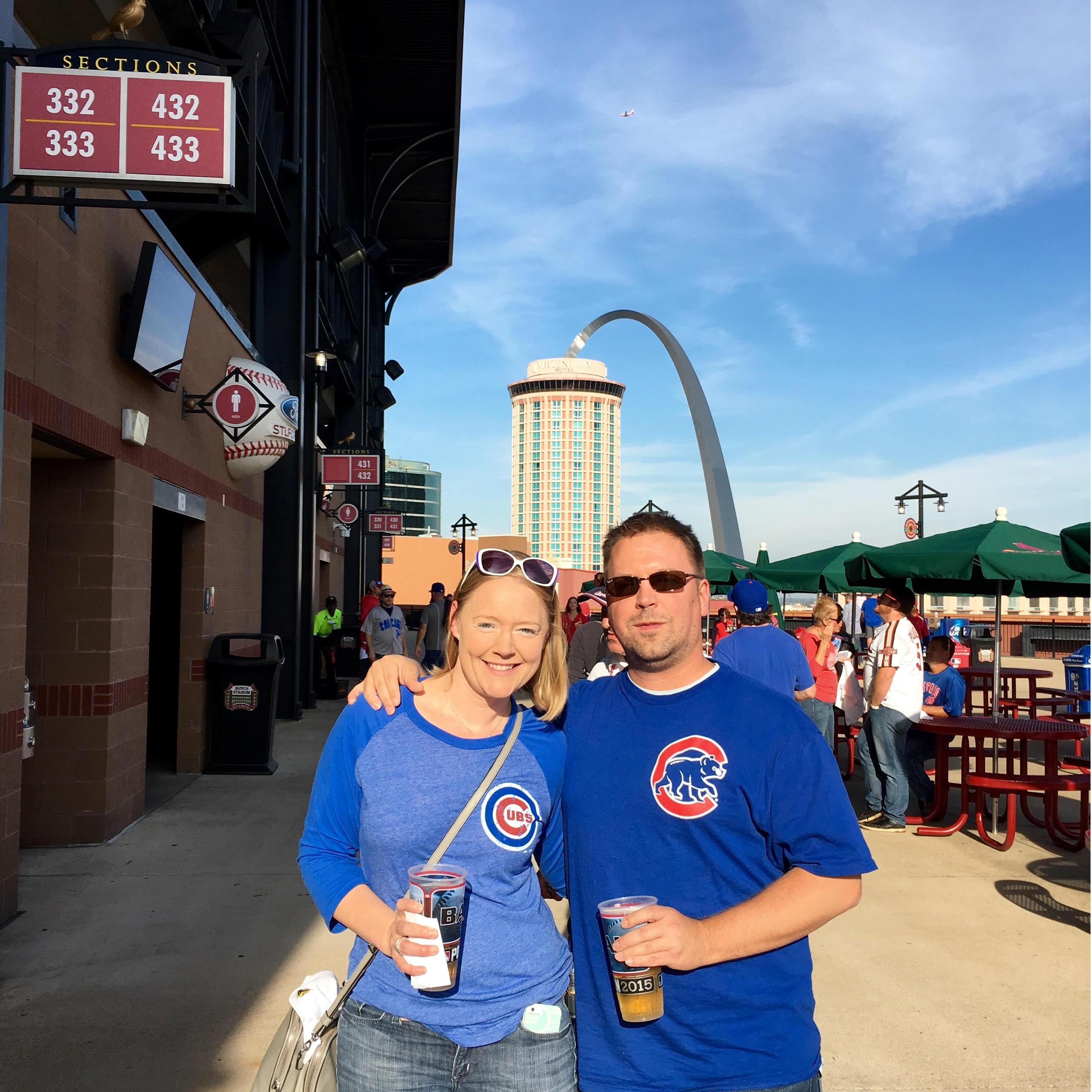 Cubs at Cardinals playoff game 2015