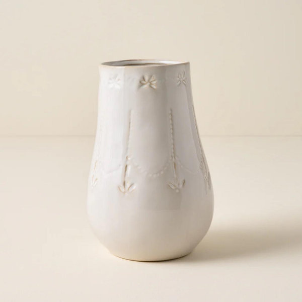 Floral Glazed Ceramic Maisie Vase
