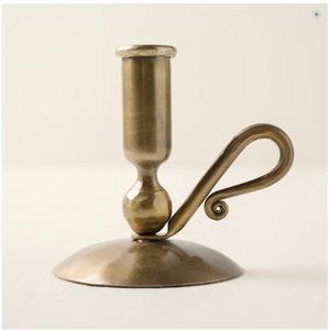 Magnolia: Brass Wright Taper Holder
