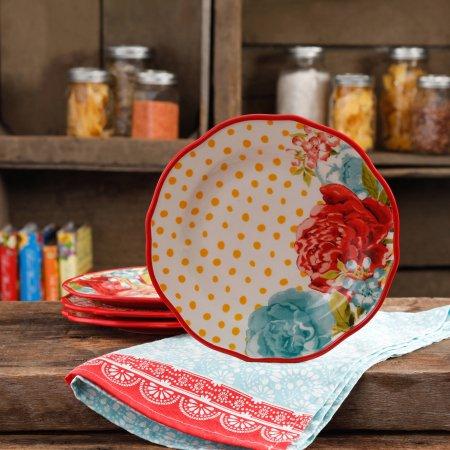 The Pioneer Woman Blossom Jubilee 8.5" Salad Plate Set, Set of 4