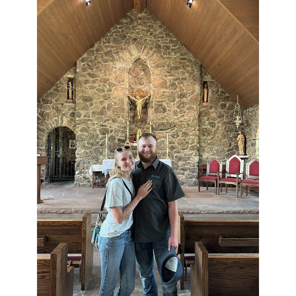 Our first time visiting the chapel where we are going to get married!