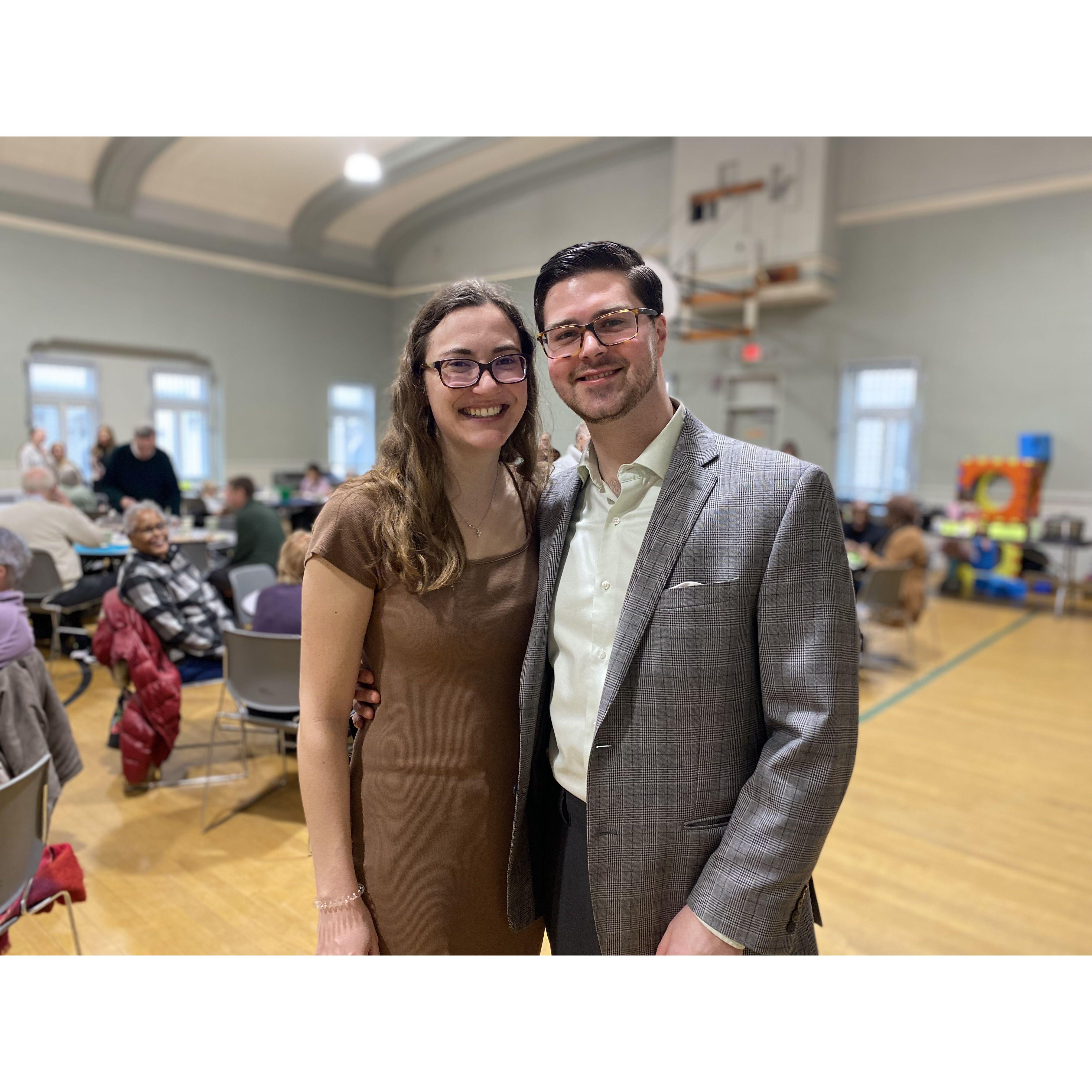 One of the ladies at church has started taking our picture every time we're "looking sharp" at the service. Feb 2025