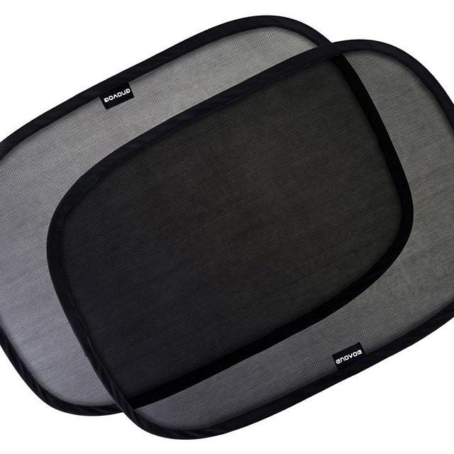 Car Window Shade - (4 Pack ) - 19"x12" Cling Sunshade For Car Windows - Sun, Glare And UV Rays Protection For Your Child - Baby Side Window Car Sun Shades By Enovoe