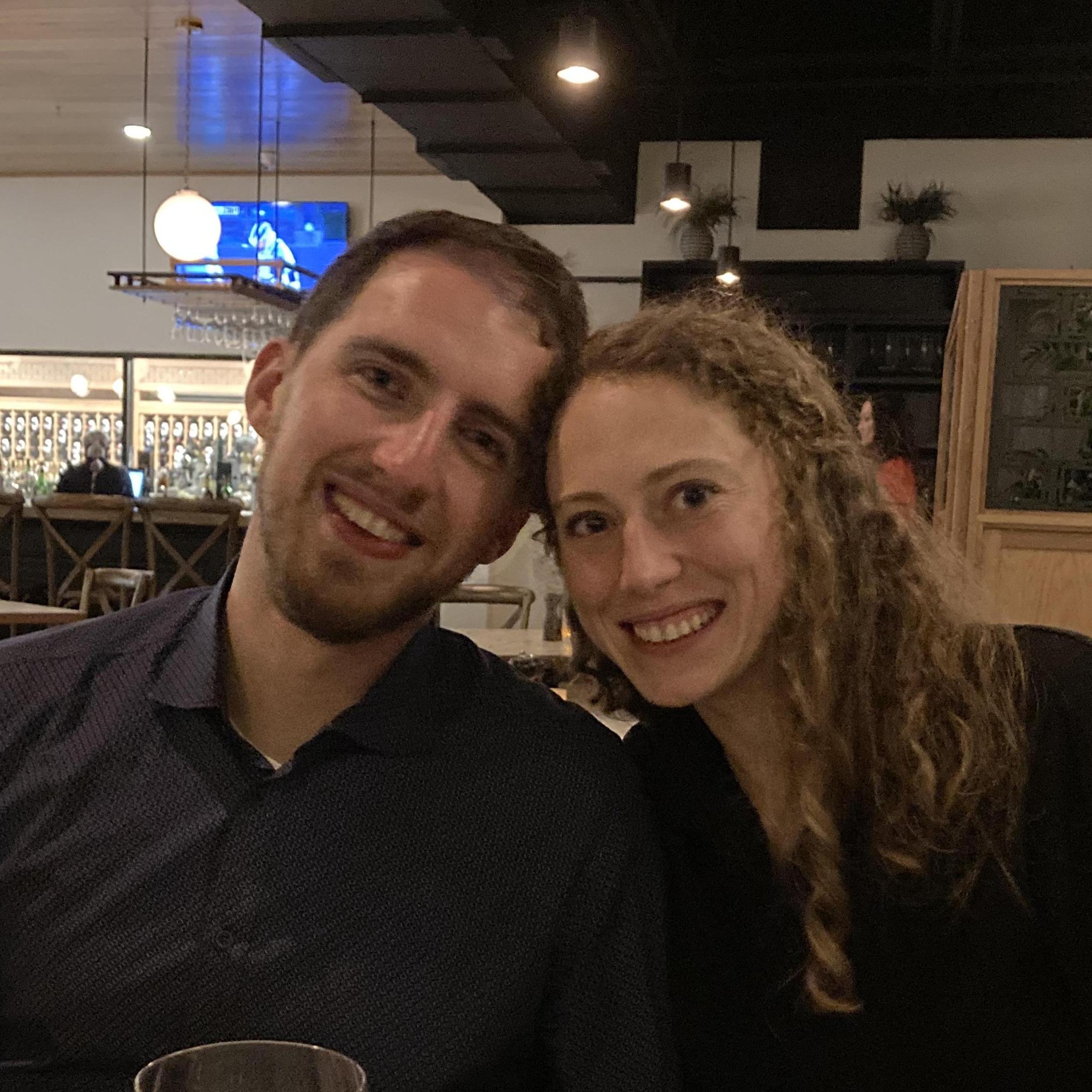 A lovely dinner with family and friends in Waco after our engagement