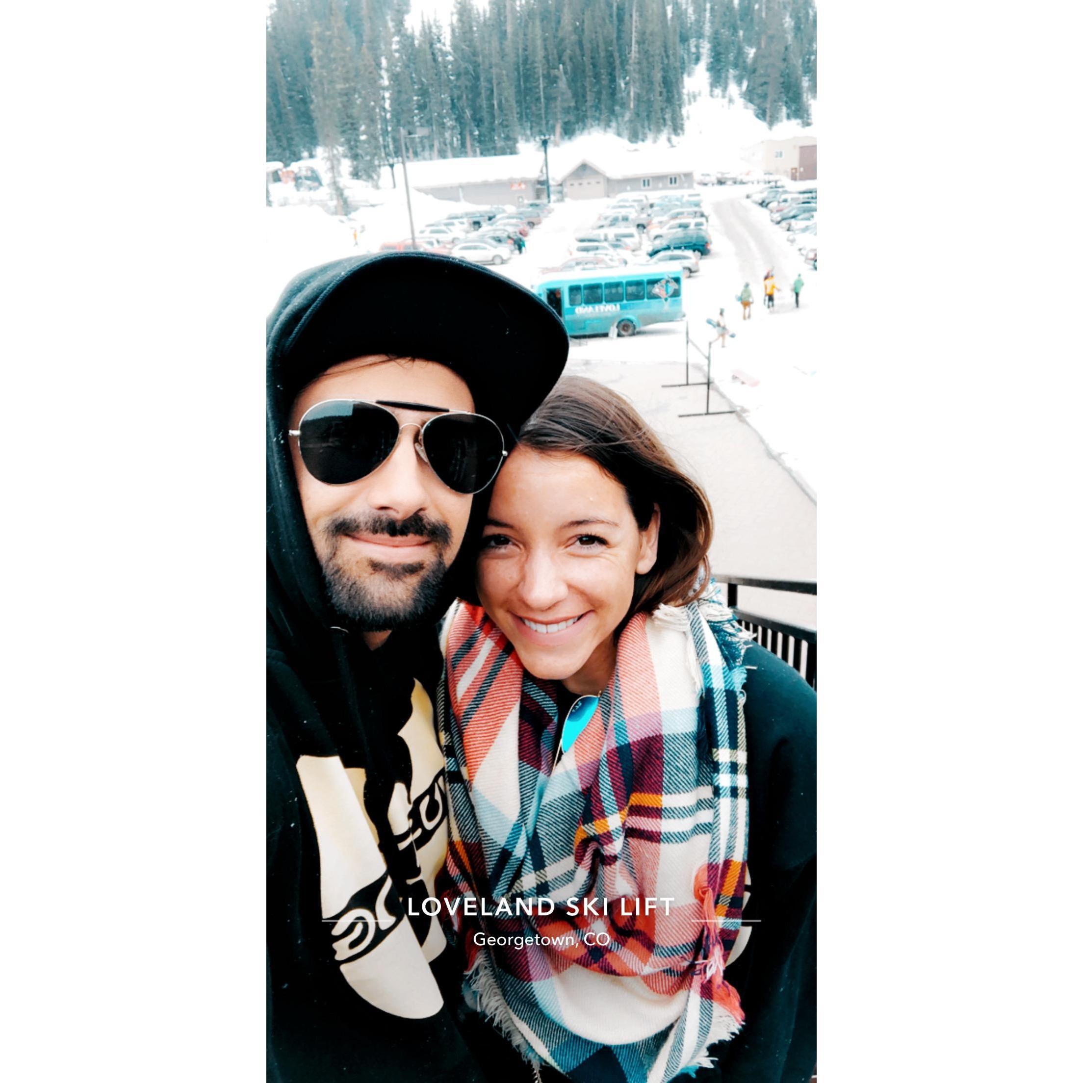 LOVELAND, the first stop on what was soon-to-be our engagement ski trip!