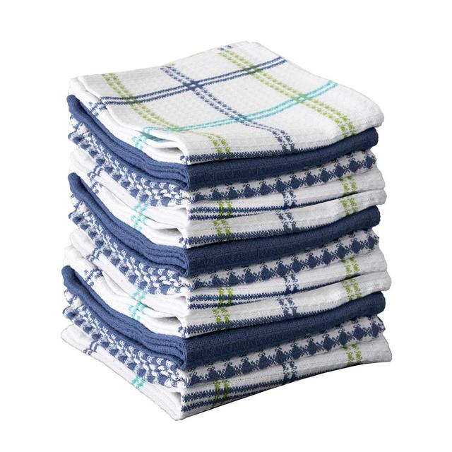 T-Fal Coordinating Flat Waffle Weave Dish Cloth, Set of 12