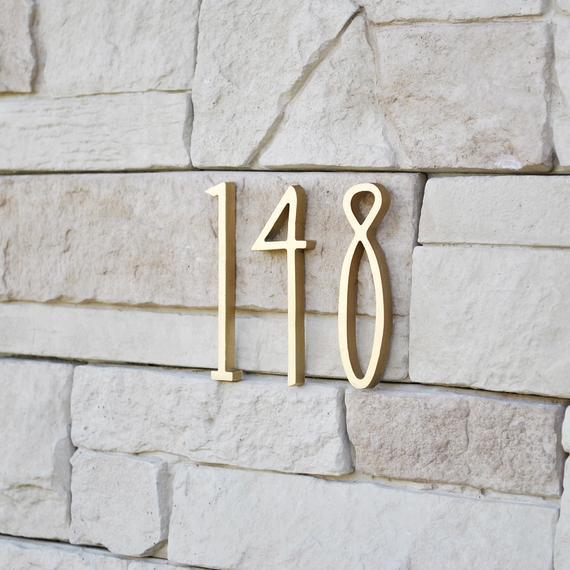 Art Deco House Numbers 6 inch (15cm)
