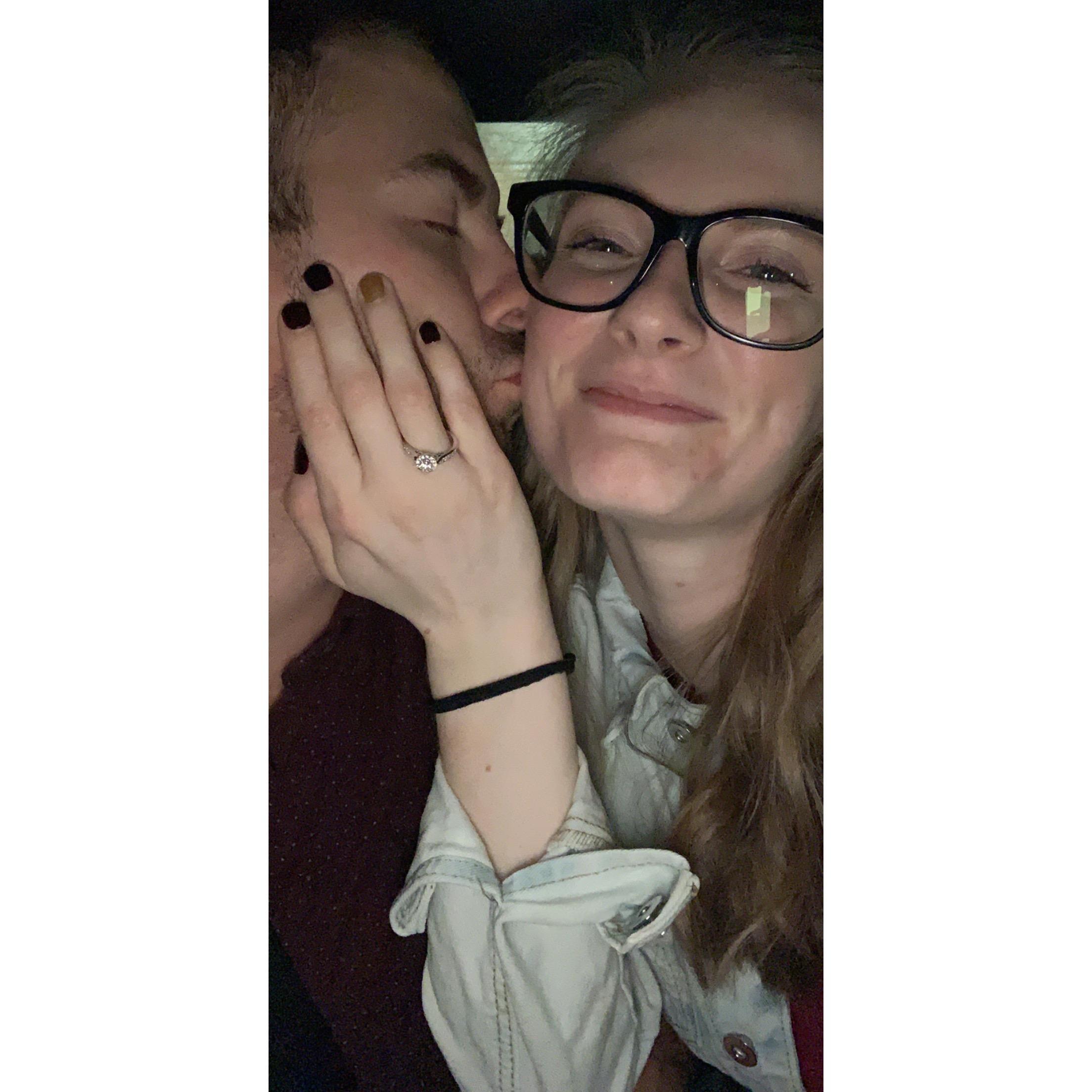 The night he proposed!