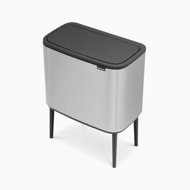Brabantia Bo Touch Top Trash Can, 9.5 Gallon, Matte Steel Fingerprint Proof