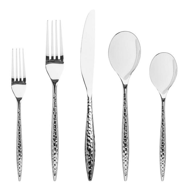 Godinger Silver 20pc Avelino Mirrored Stainless Steel Flatware Set: Service for 4, Dishwasher-Safe, Includes Knives & Forks