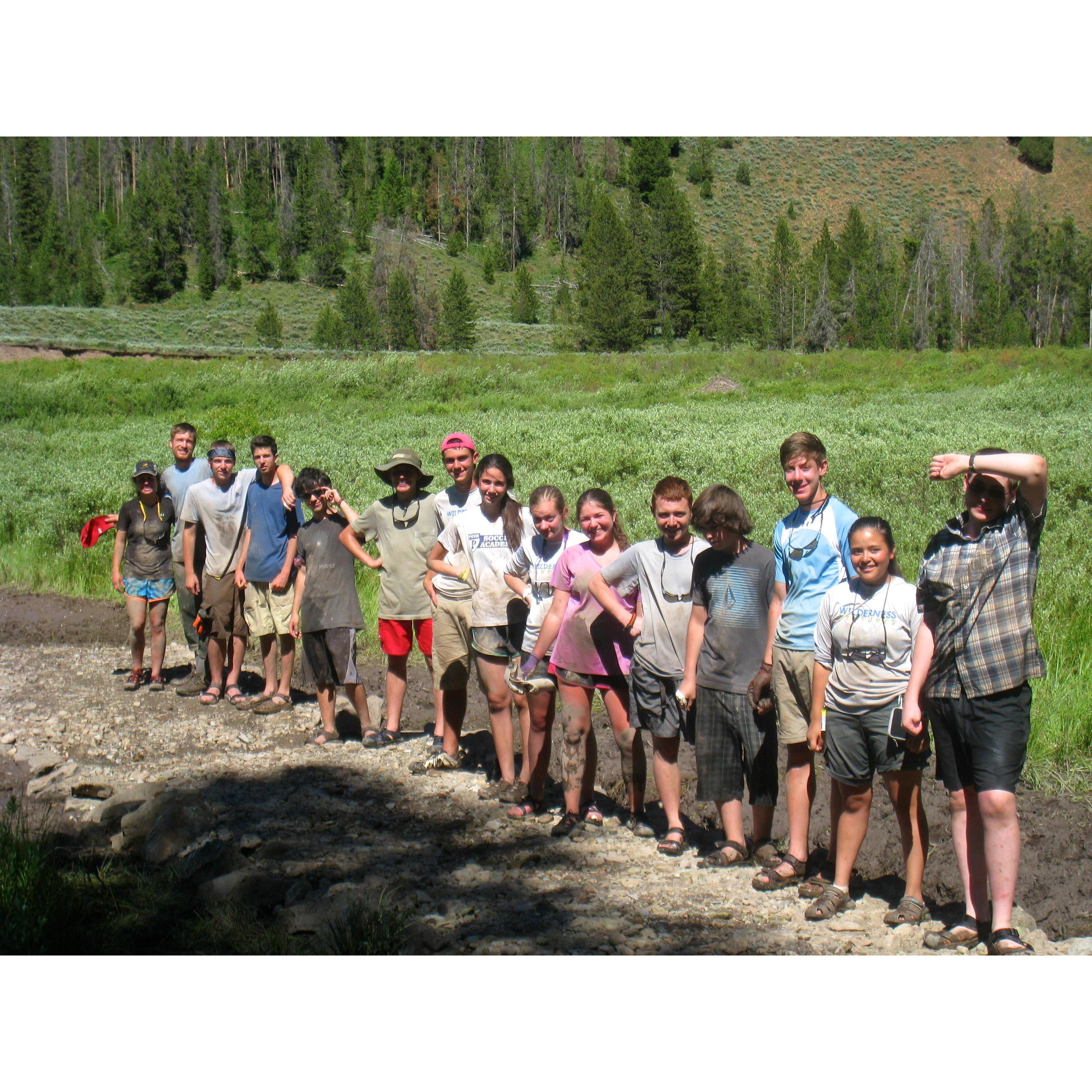 Leading 13 teenagers through the Tetons.