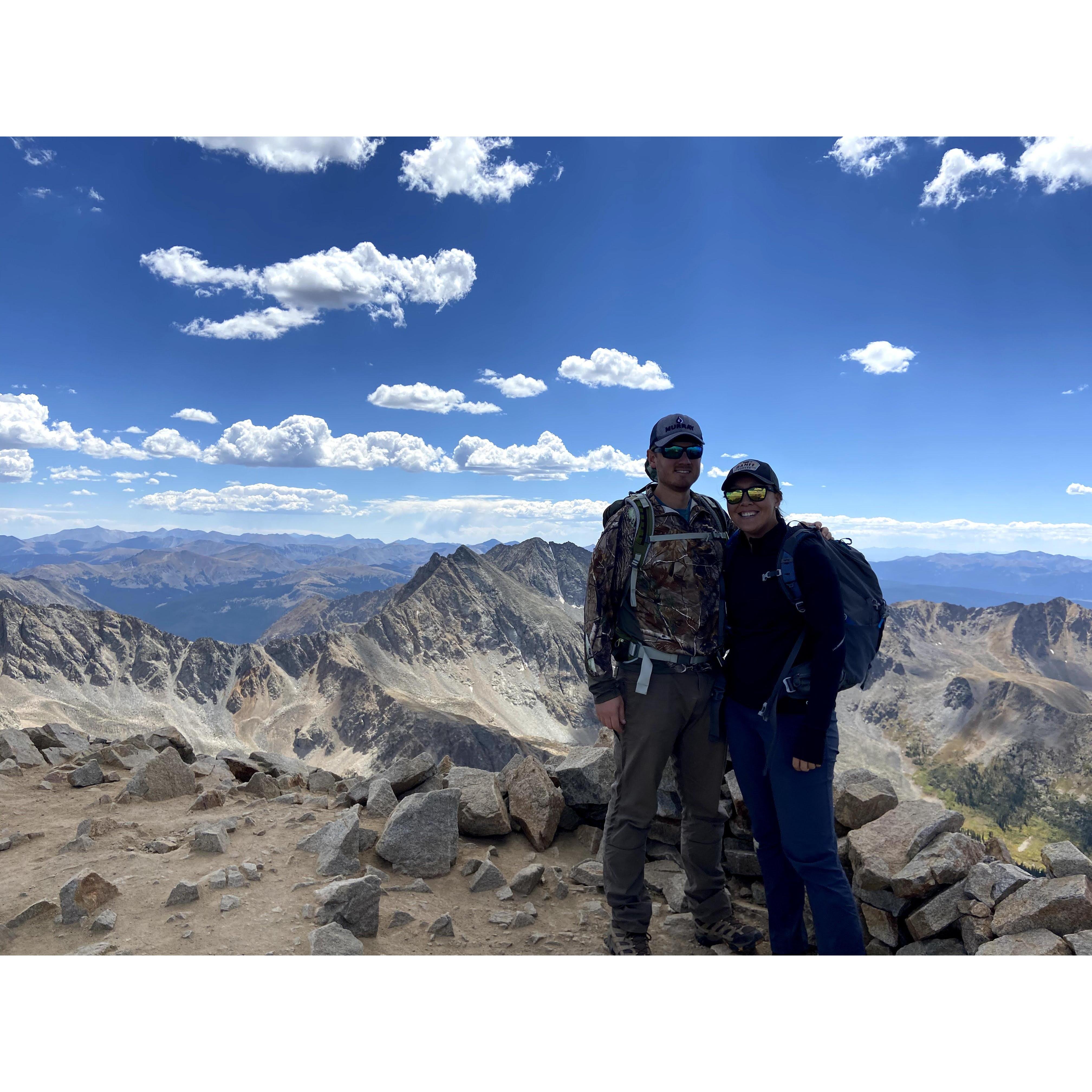 Top of 14'er Mt. Huron
