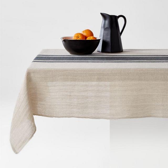 Jackie Black 90" Tablecloth by Leanne Ford