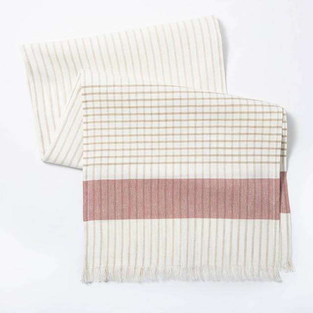 72" x 14" Cotton Striped Table Runner – Threshold™ designed with Studio McGee