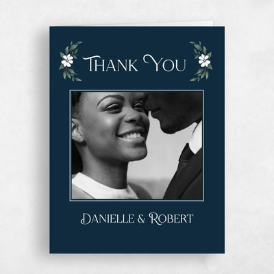 Blue Boho Wedding Thank You - Melcher Photo