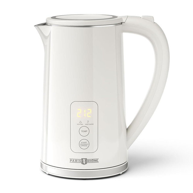 Electric Tea Kettle, 1.7L Larger Design Temperature Control Electric Kettle, 4H Keep Warm Water Boiler with 6 Presets, LED Screen Electric Kettles for Boiling Water, Boil-Dry Protection, BPA Free