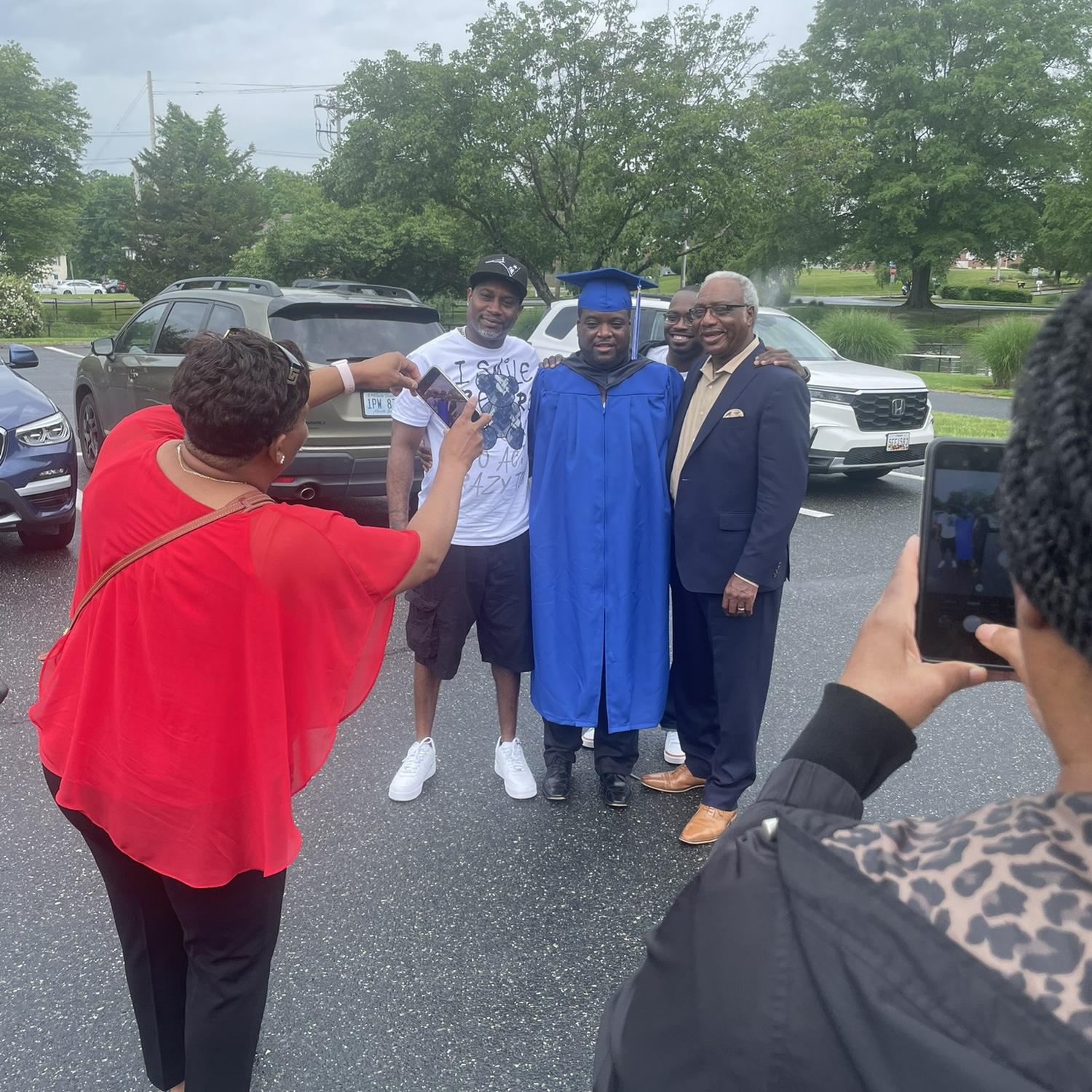 “Jermaine’s cousin Jeff and his father in this special graduation moment. Seeing them together reminds me of the love, guidance, and support that family gives us throughout life. Moments like these make me even more grateful for the incredible family that surrounds Jermaine and the memories we get to share together.”