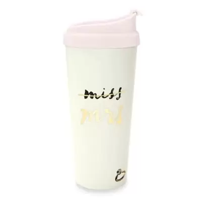 kate spade new york "Miss" to "Mrs." Travel Mug in Blush