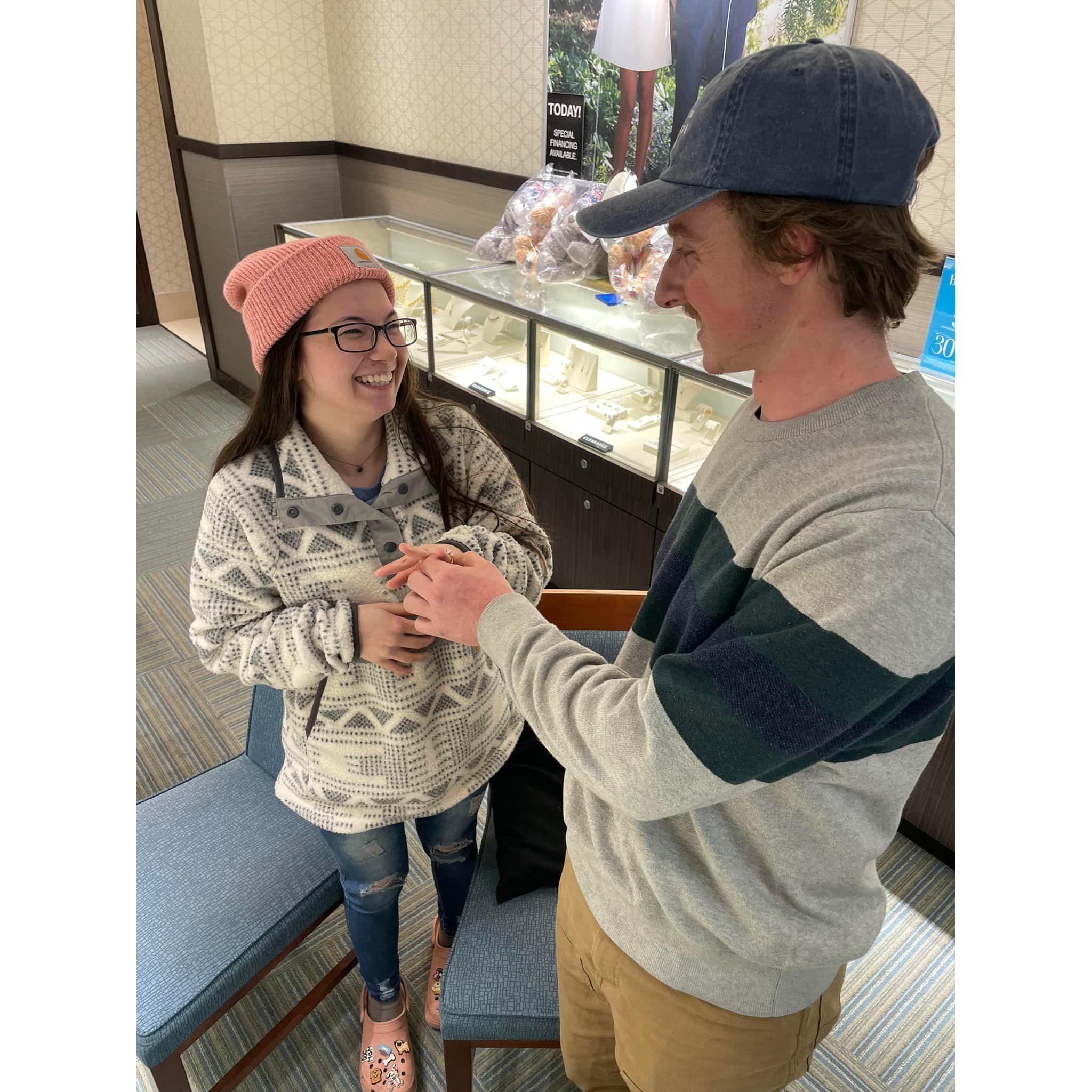 The night we got engaged!