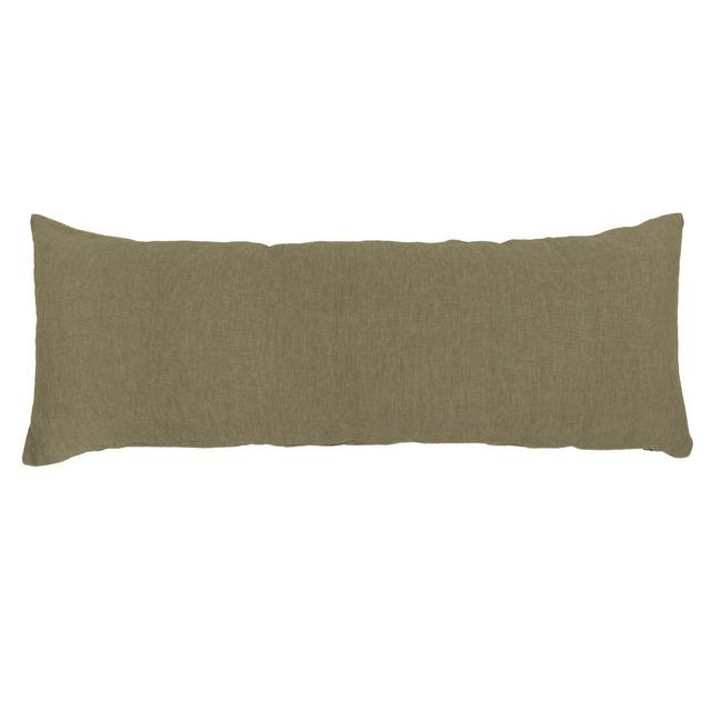 100% French Linen Lumbar Sham - 16" x 44" - Moss | BOKSER HOME