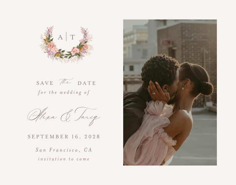 Juniper Photo | Light Oatmeal | Zola Save The Dates