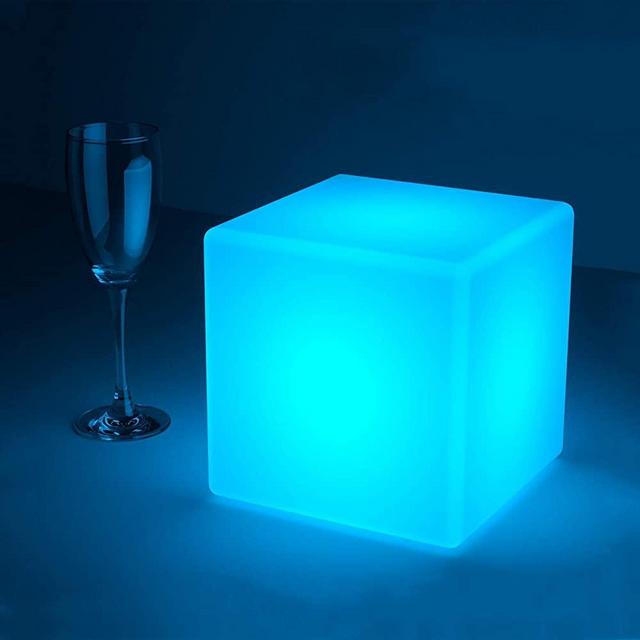 LOFTEK LED Light Cube: 7-inch RGB Cube Light with Remote, 16 Colors Changing and 4 Level Dimming Cool Mood Lamp, Waterproof and Rechargeable Cordless Bedside Lamp, Perfect for Kids Nursery and Toys