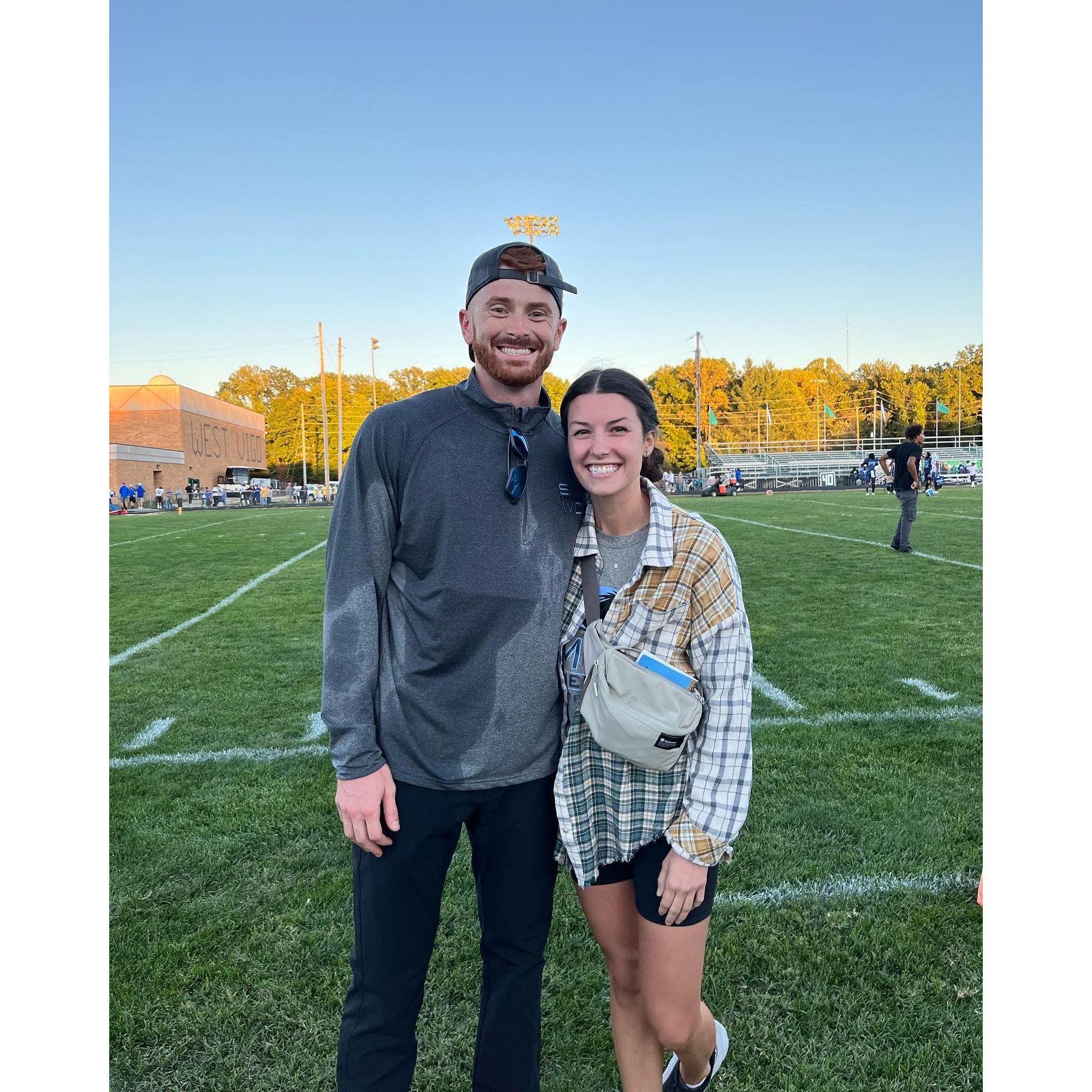 Celebrating Daniel's 23rd Birthday with a SMWC victory on Homecoming!