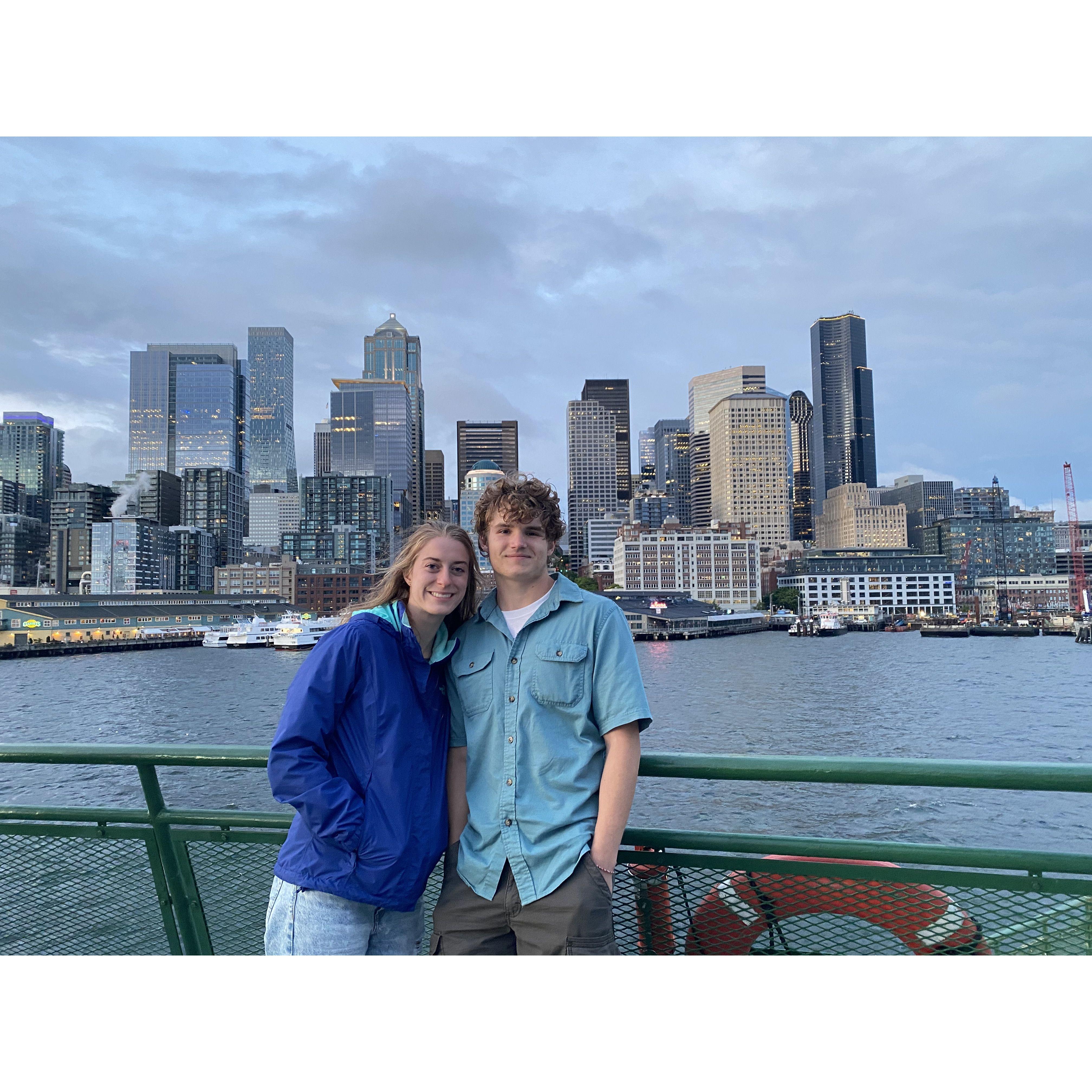 May 2021 - Noah freezing in Seattle :)