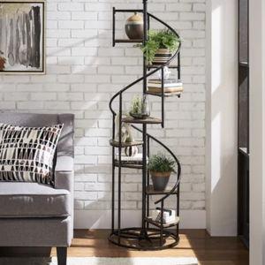 Greyleigh™ Lorenzo 69" H x 20" W x 20" D Spiral Staircase Display Shelf | Wayfair