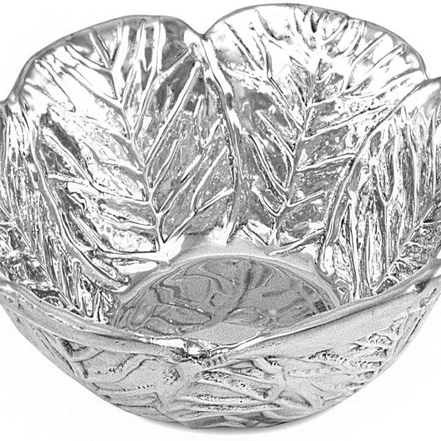 Beatriz Ball Medium Garden Cabbage Bowl, Metallic