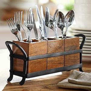 Vintage Blacksmith Flatware Caddy
