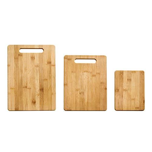 Farberware 5190597 3-Piece Bamboo Cutting Board Set, Assorted Sizes