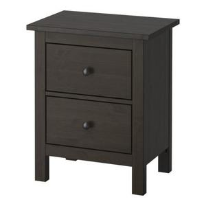 HEMNES				2-drawer chest, black-brown