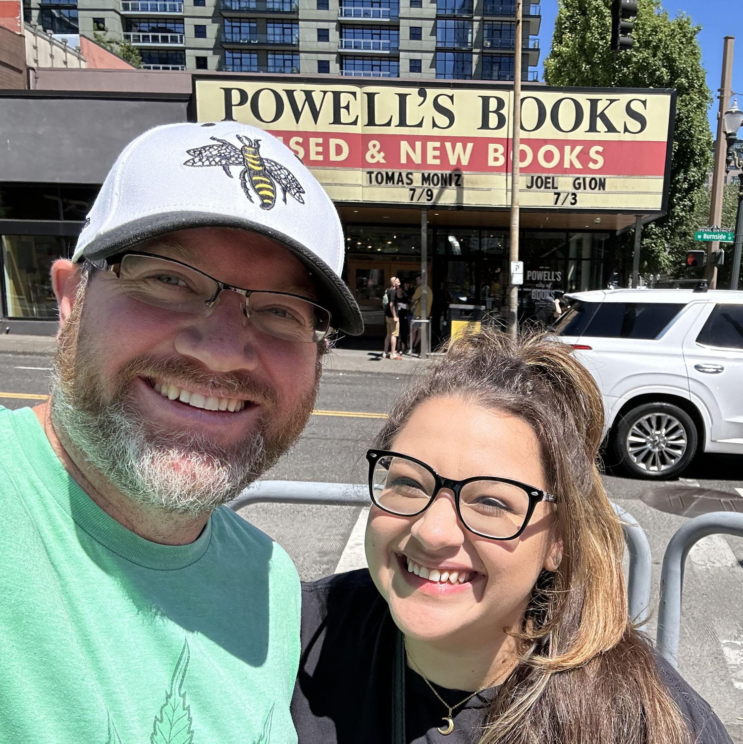 One of our many adventures! We visited the famous Powell Books in Portland Oregon and spent HOURS there.