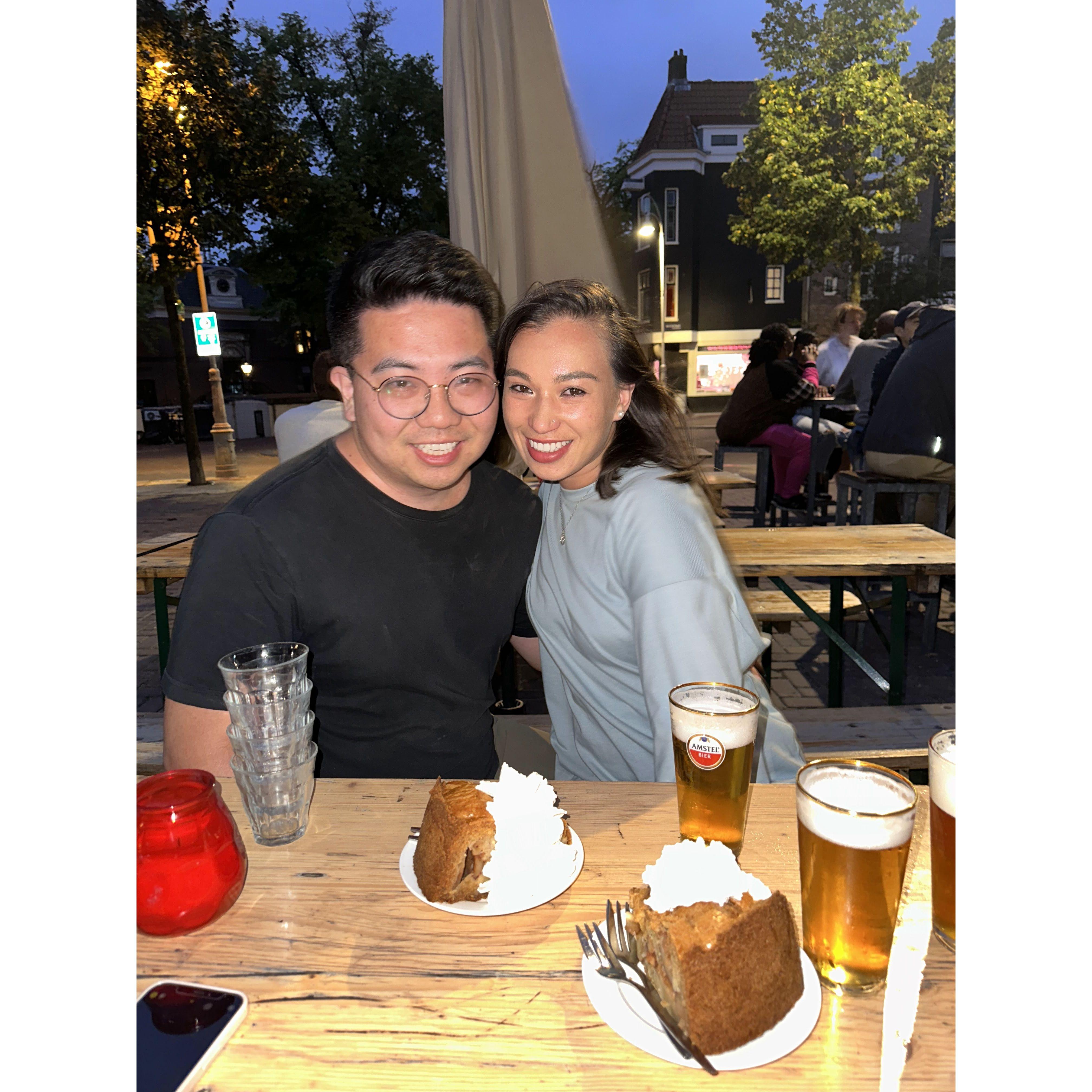 Amsterdam in August 2023. We ate apple pie. And drank dutch beer.