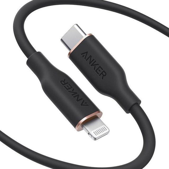 Anker USB-C to Lightning Cable, 641 Cable (Midnight Black, 6ft), MFi Certified, Powerline III Flow Silicone Fast Charging Cable for iPhone 13 13 Pro 12 11 X XS XR 8 Plus (Charger Not Included)