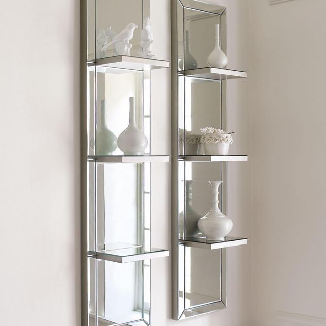 Mirrored Shelf Wall Panel