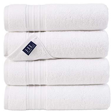 Hammam Linen Bath Towels Milas Collections (White)