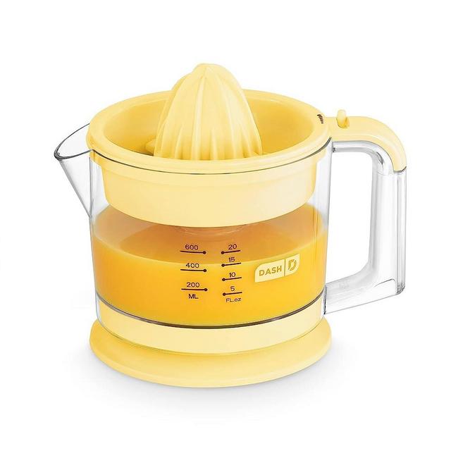 Dash Citrus Juicer Extractor: Compact Juicer for Healthy Juice, Oranges, Lemons, Limes, Grapefruit & other Citrus Fruit with Easy Pour Spout + 32 oz Pitcher - Pale Yellow