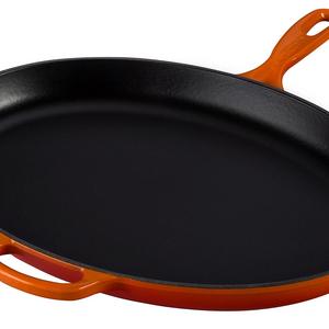 Le Creuset Signature Cast Iron Oval Skillet, 15 3/4", Black